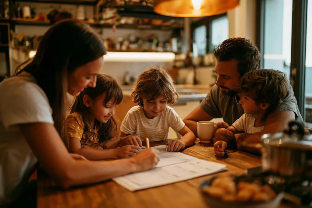 Familie legt Notvorrat an